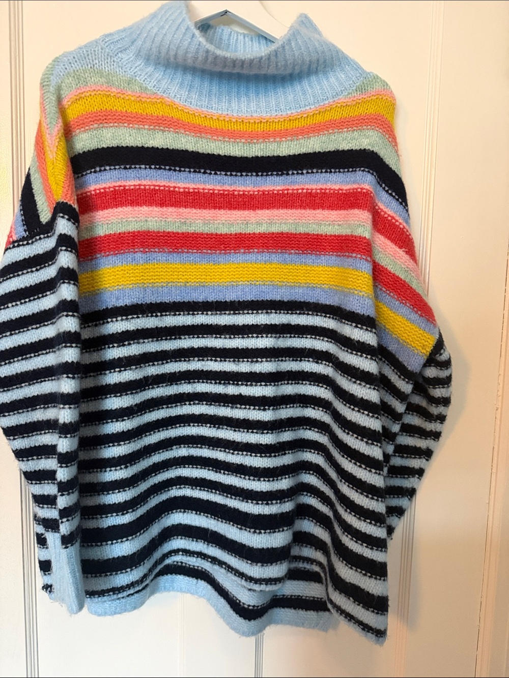 Mersea Striped Sweater Size OS Blue, Yellow, Pink stripes